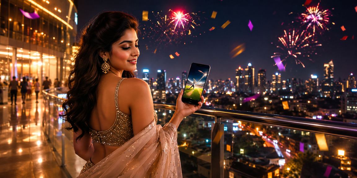 Young Indian adult enjoying betting on sports responsibly on mobile